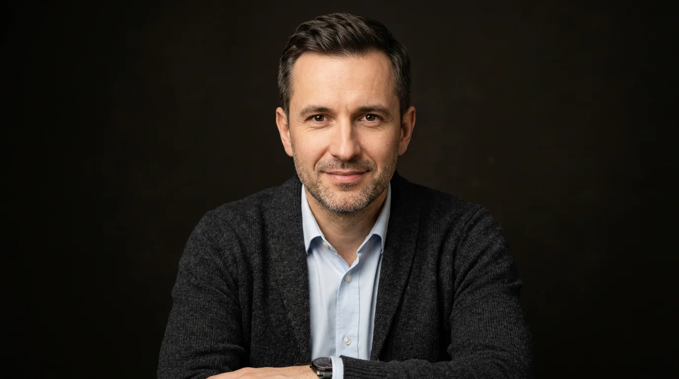 Michał Krawczyk, analityk ryzyk ubezpieczeniowych, portret 1376x768 px, format WebP